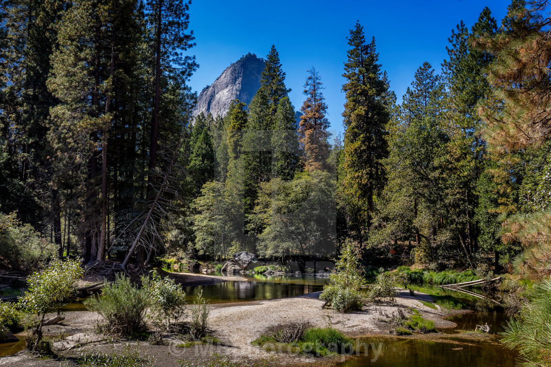 "Scenic wilderness landscape in the Yosemite Nattional Park, California" stock image