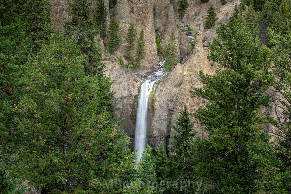 "The Tower Fall in the Yellowstone National Park, Wyoming USA" stock image