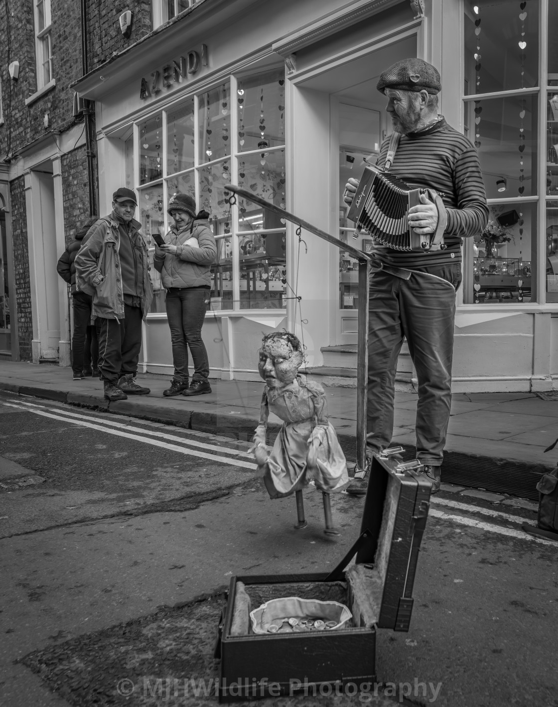 "A Busker York the Shambles" stock image