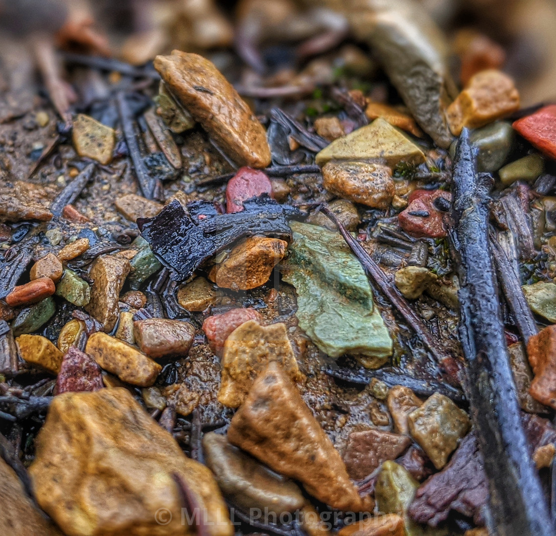 "River rainbow rocks" stock image