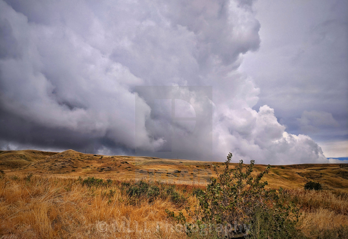 "Rolling storm clouds" stock image