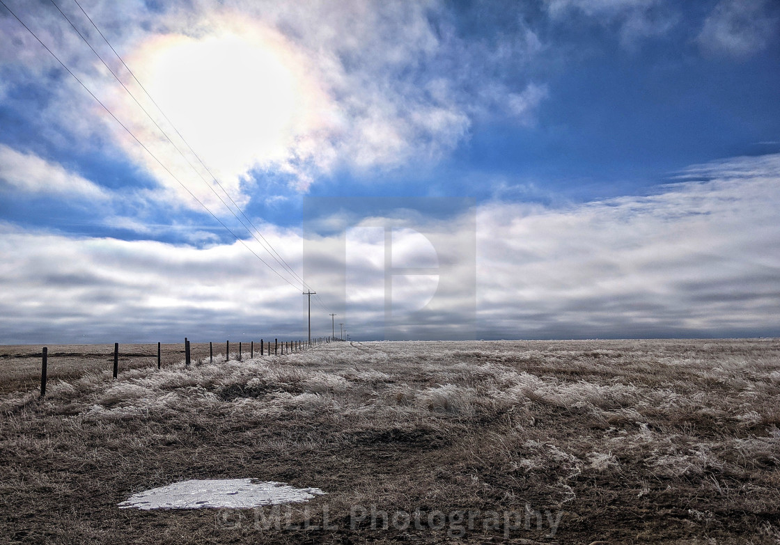 "Frost on the prairies" stock image