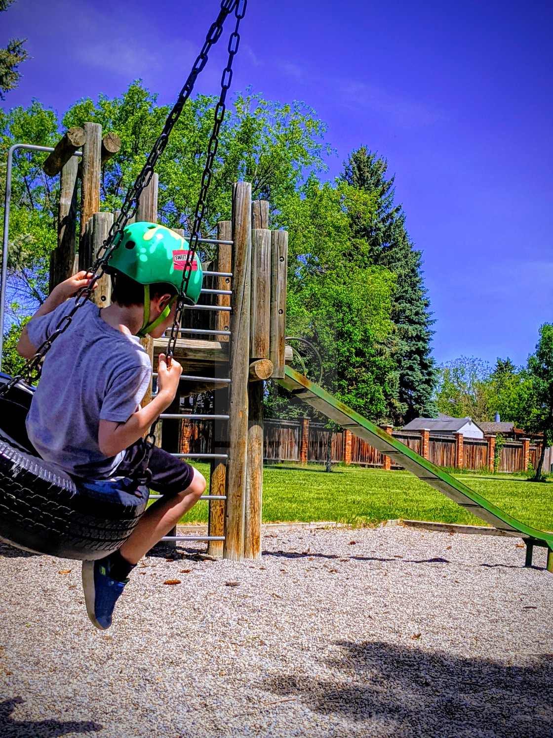 "Swinging" stock image