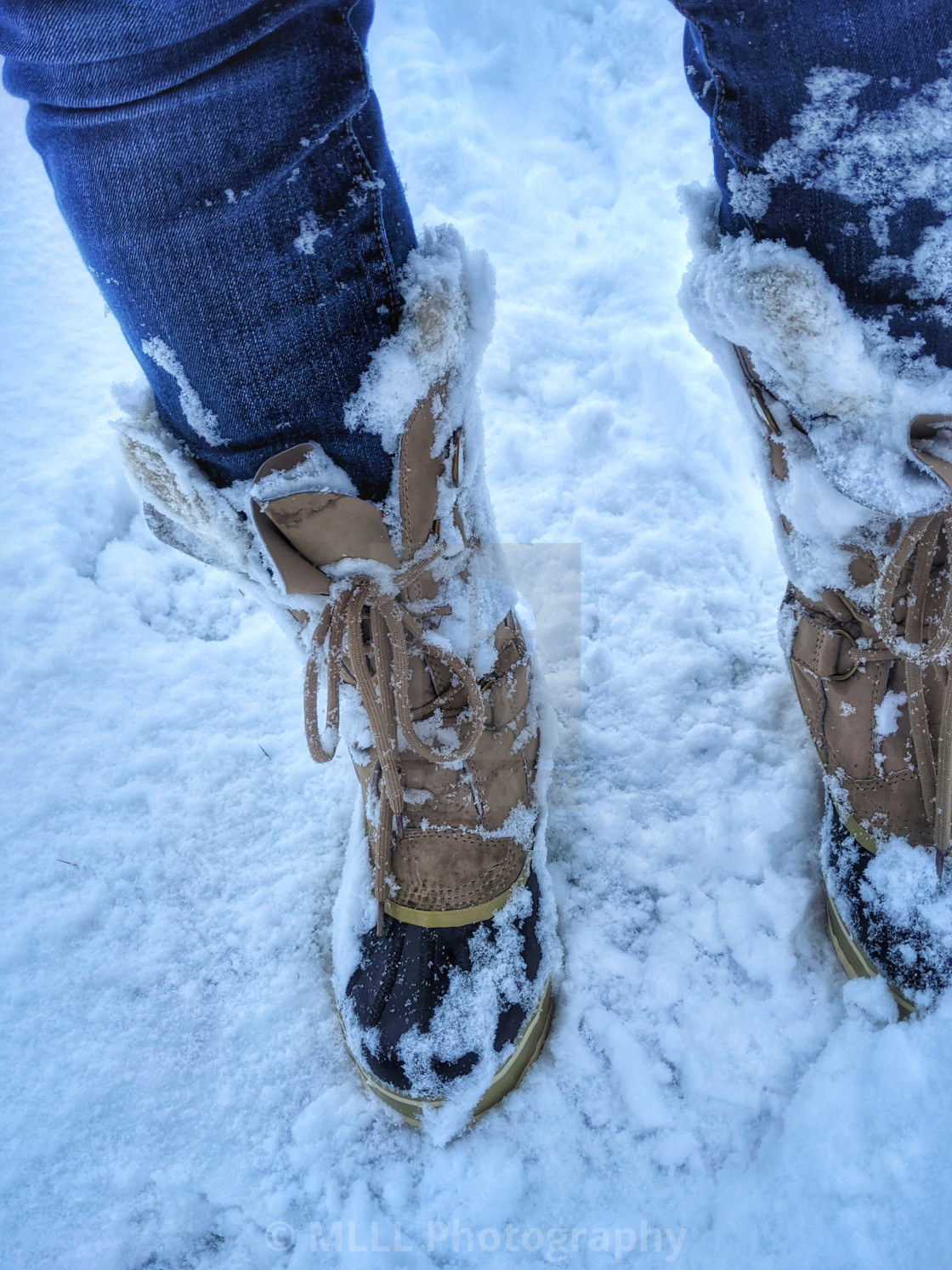 "Snow boots" stock image