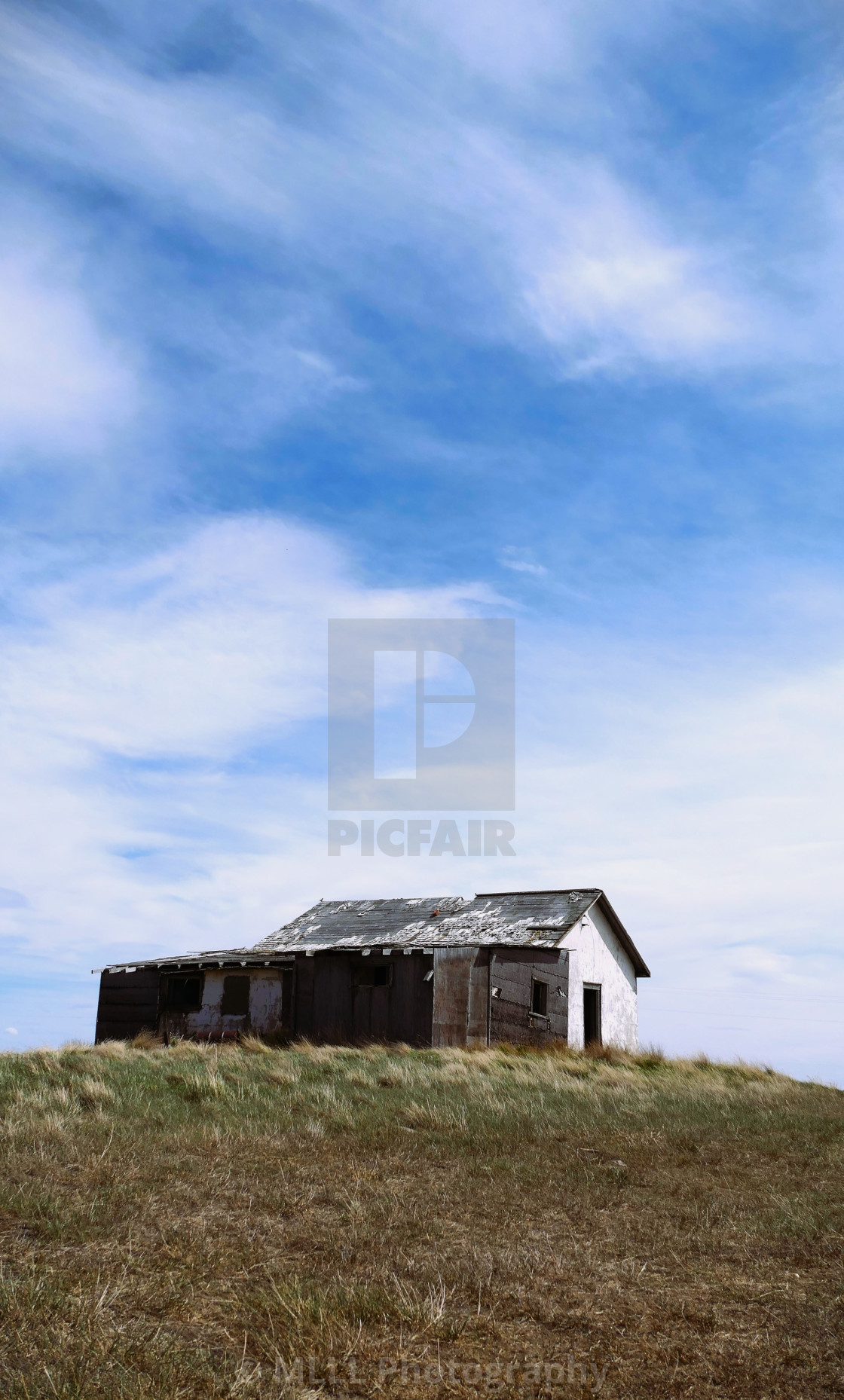 "Lonely old farm" stock image