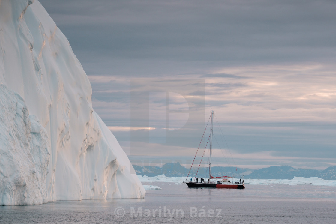 "Into the Disko Bay" stock image