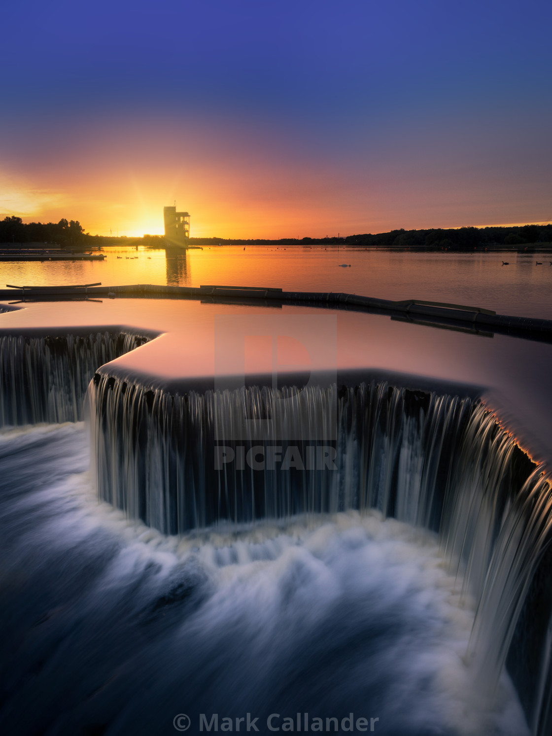 "Strathclyde Park Sunset" stock image