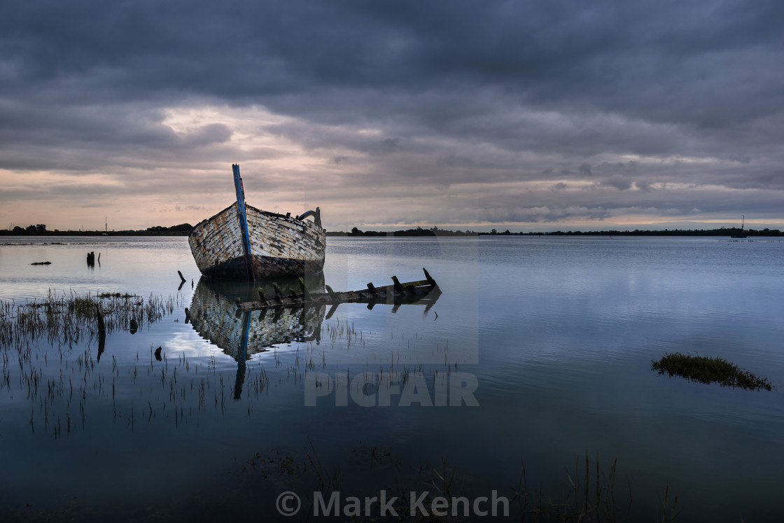 "Barge Graveyard" stock image