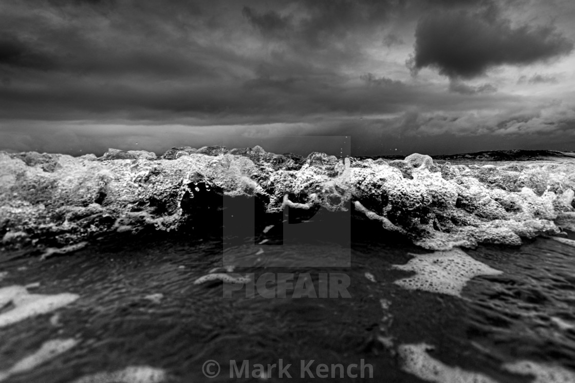 "Waves: Number three of a series of 5 wave close-ups" stock image