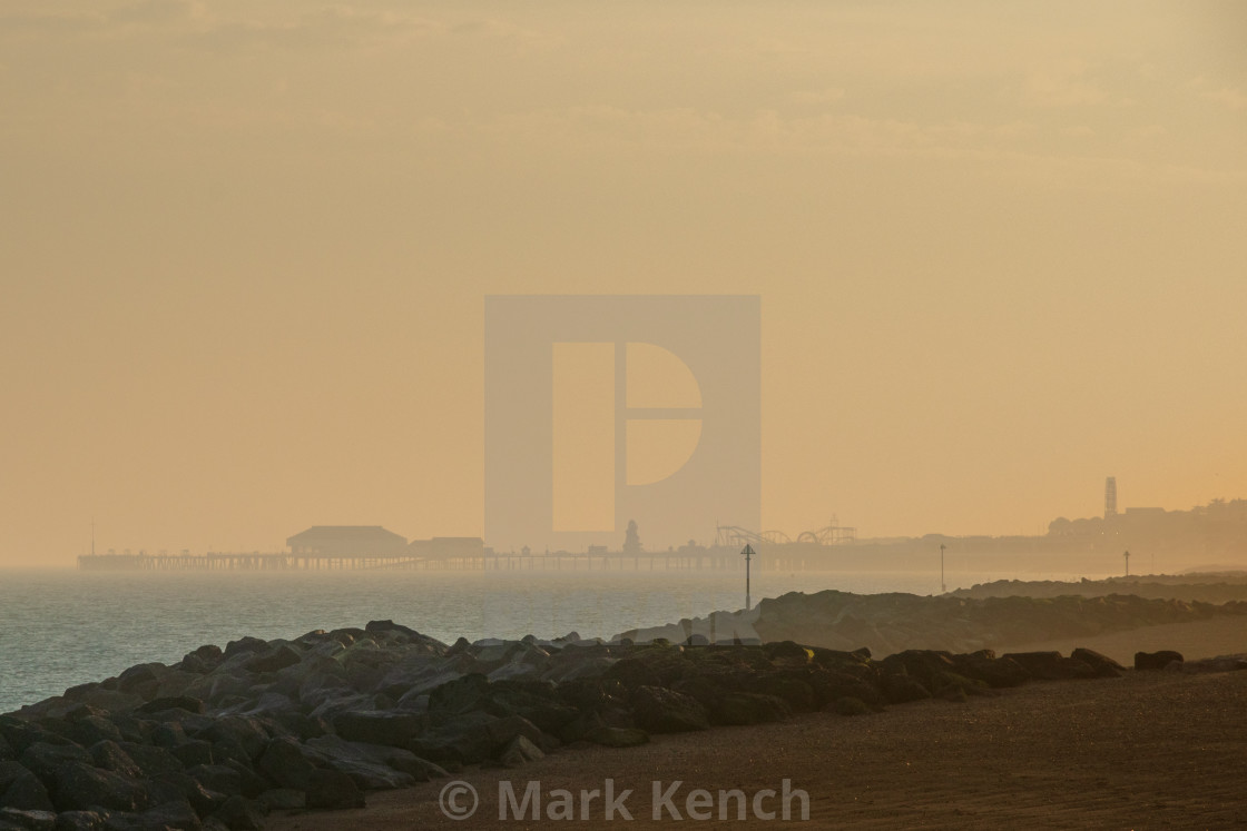 "Clacton Pier in the Haze" stock image