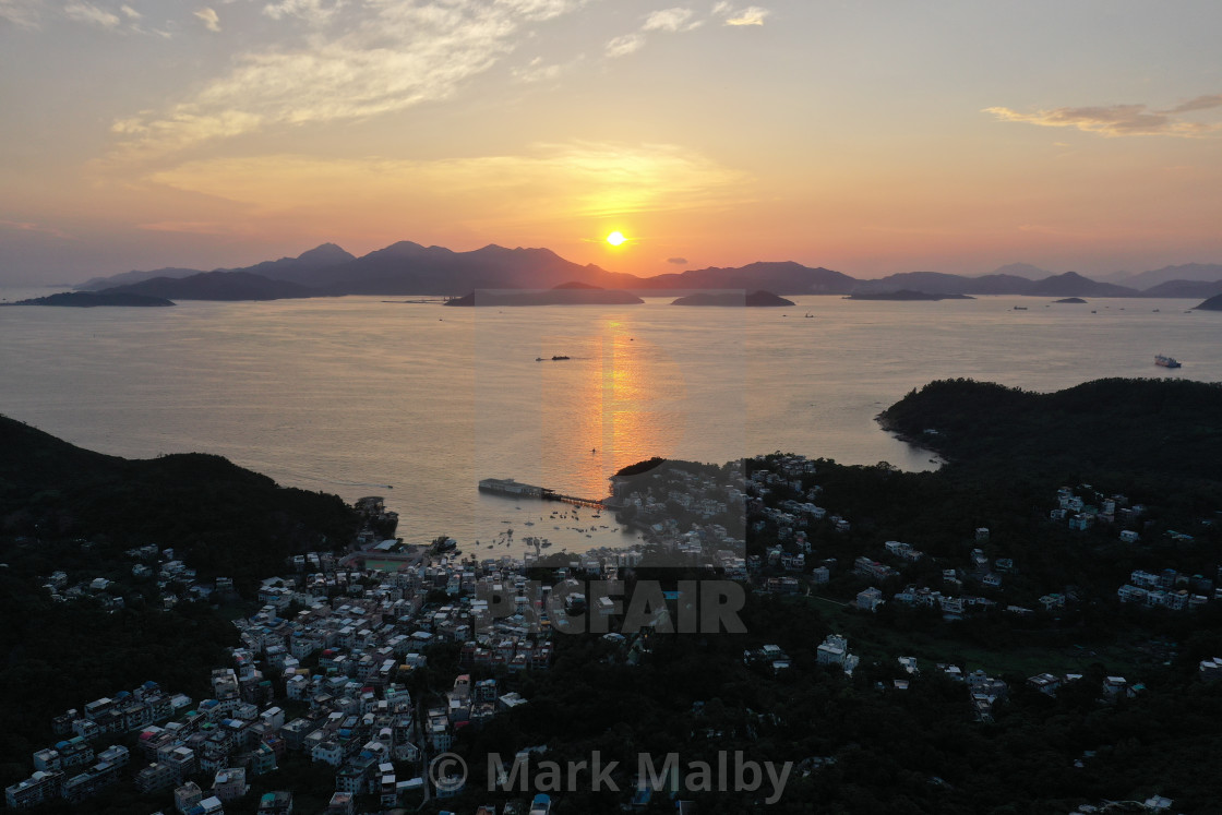 "Aerial sunset over Yung Shue Wan" by Mark Malby - $23.37 "Aerial sunset over Yung Shue Wan" stock image