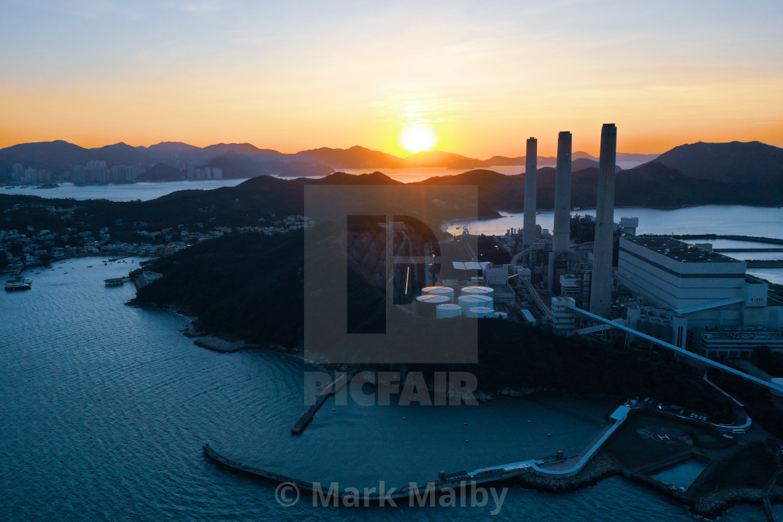 "Power Station Sunrise" by Mark Malby - $46.74 "Power Station Sunrise" stock image