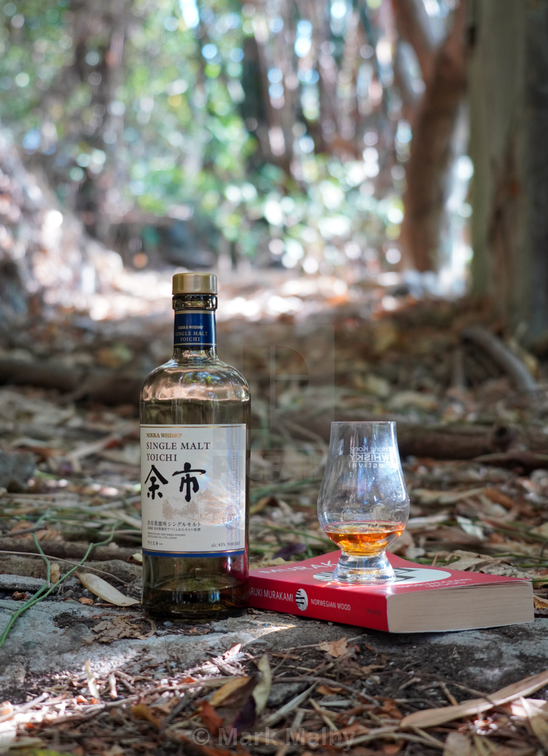 "Nikka Single Malt Yoichi on a forest path" by Mark Malby - $31.16 "Nikka Single Malt Yoichi on a forest path" stock image