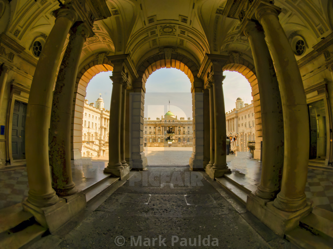 "SOMERSET HOUSE ENTRANCE" stock image