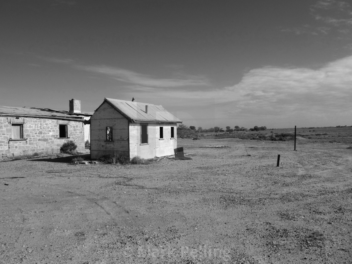 "Buildings at Beresford Siding, Old Ghan Railway No.2" by Mark Pelling - £15.00 "Buildings at Beresford Siding, Old Ghan Railway No.2" stock image