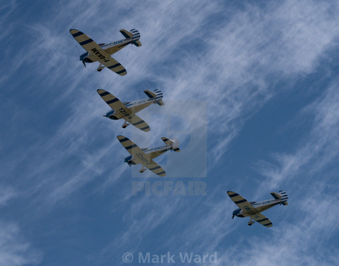 "Light Aircraft Formation" stock image