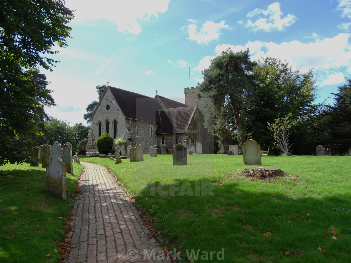 "Hellingly Church." stock image