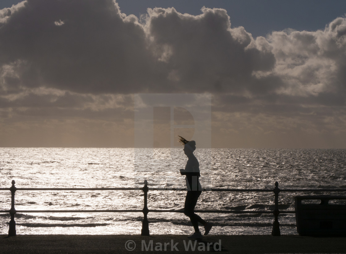 "Jogging with the Wind" stock image