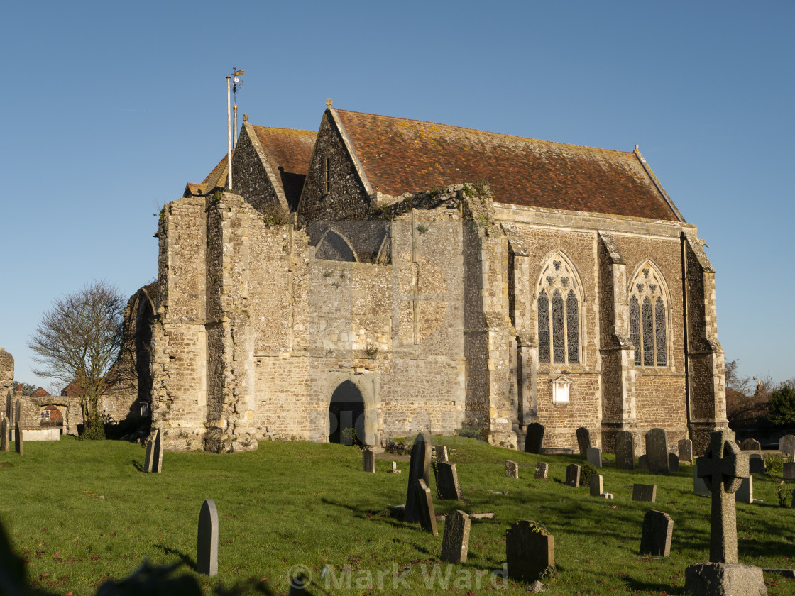 "The Church of St Thomas in Winchelsea East Sussex." stock image