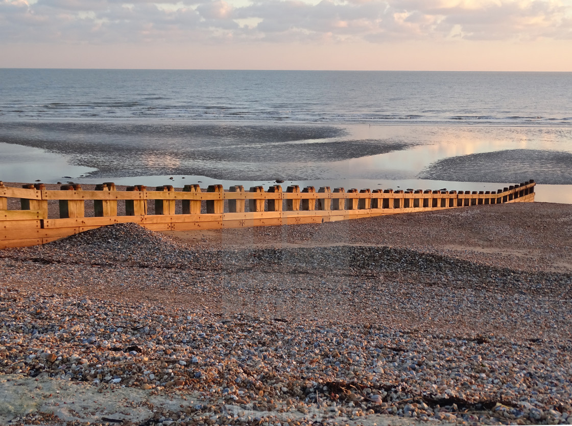 "Beauty of the Groyne." stock image