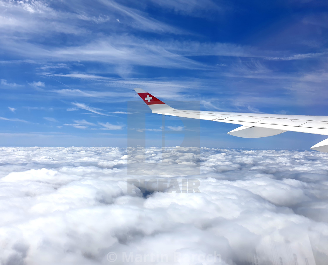 "Clouds Riding with Swiss" stock image