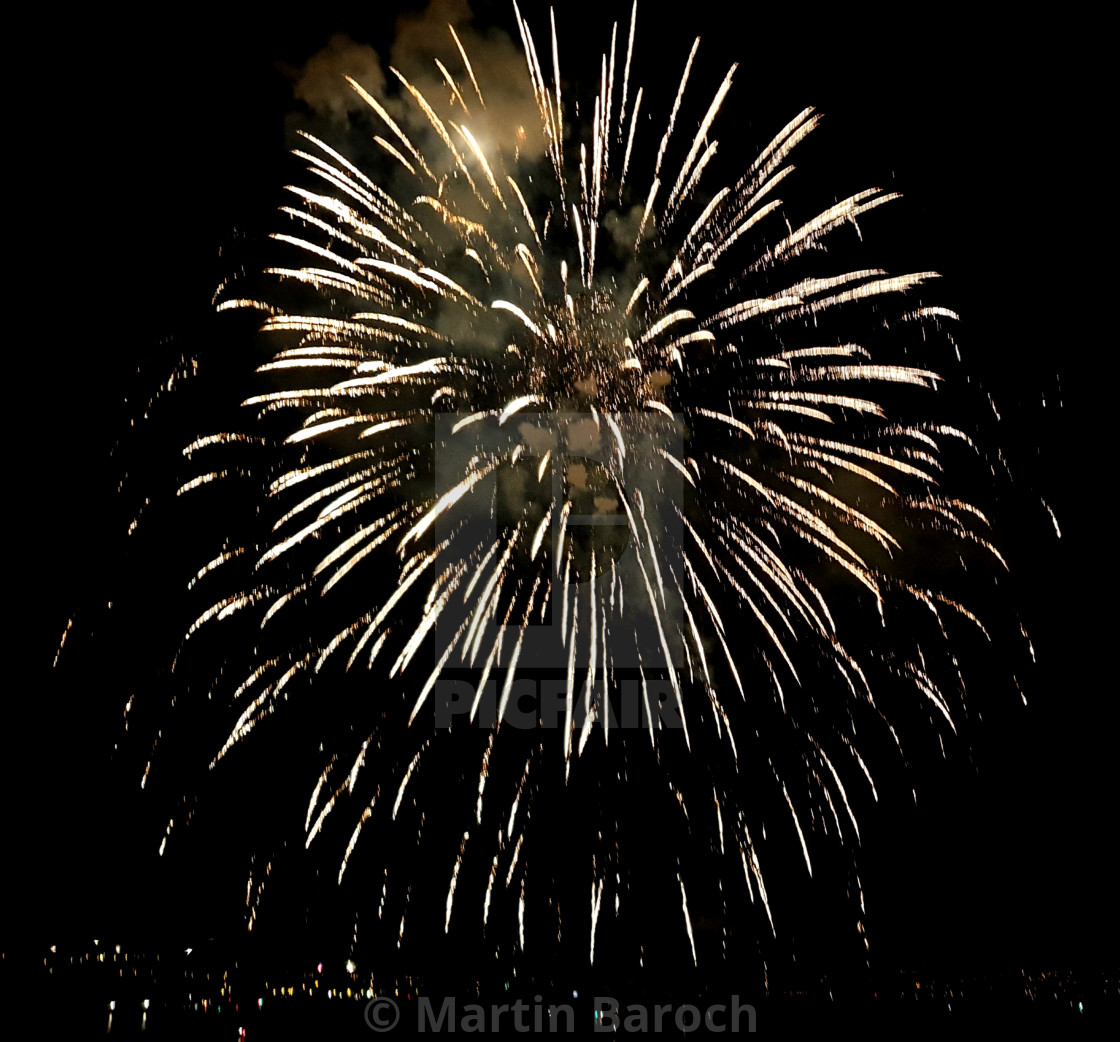 "Swiss National Day Firework" stock image