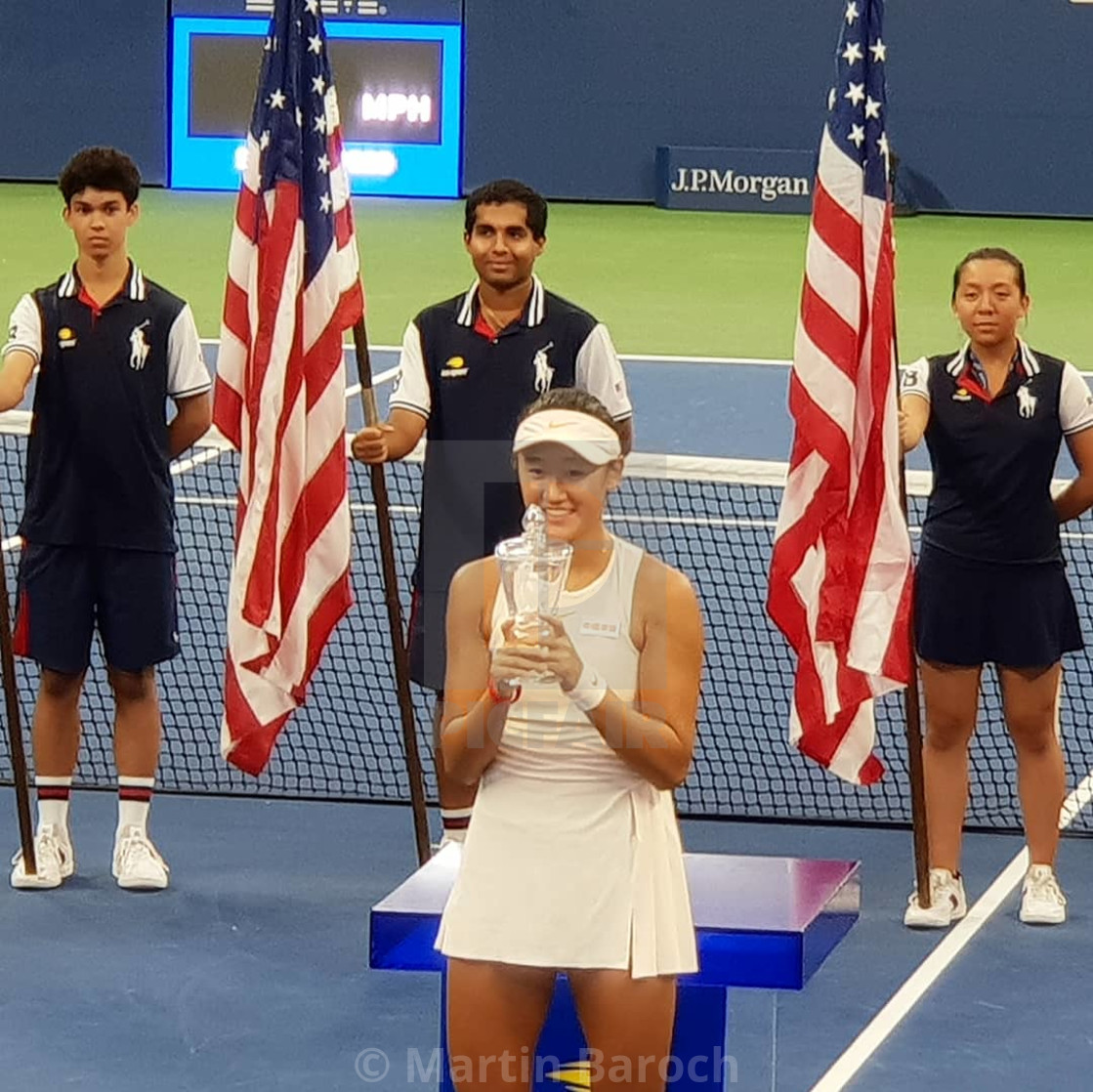 "Wang Xiyu - 2018 Junior US Open Champion" stock image