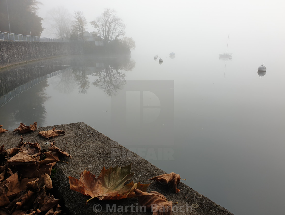 "Foggy Day in Walchwil" stock image