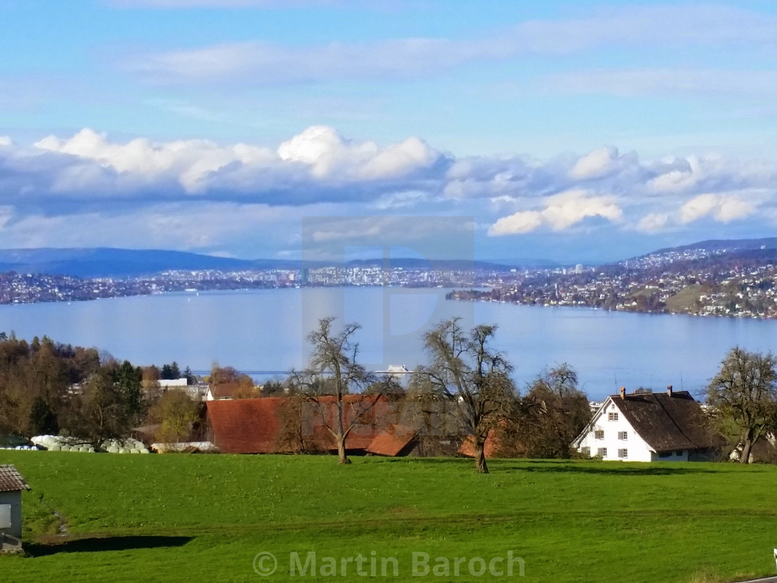 "Beautiful Lake Zurich" stock image