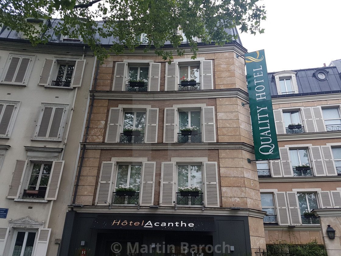"Hotel Acanthe in Paris" stock image