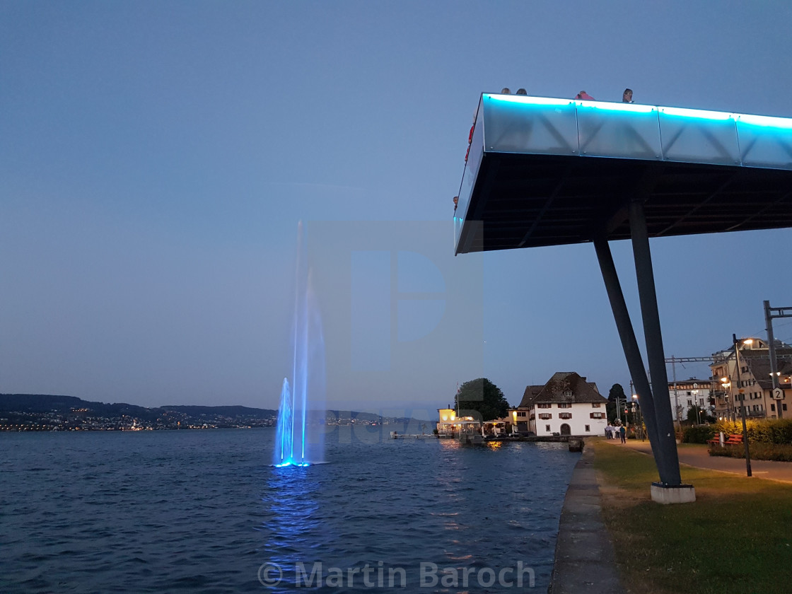 "Joint Transport Knot Horgen at Dusk" stock image