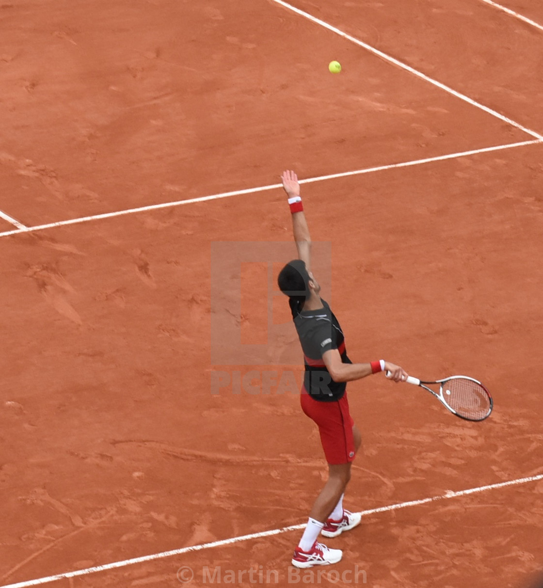 "Novak Djokovic Service Toss" stock image