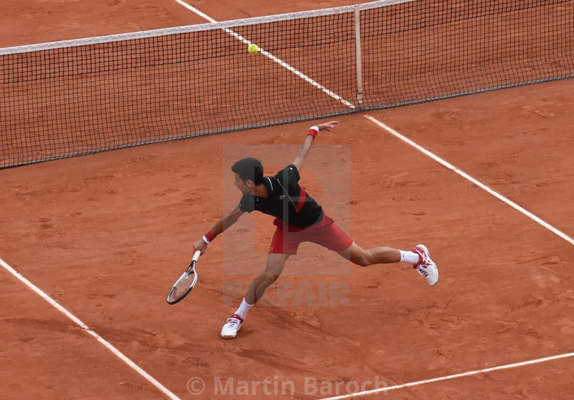 "Novak Djokovic Backhand Volley" stock image