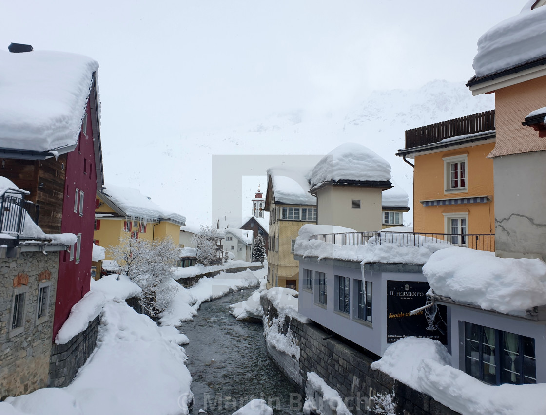 "Unteralpreuss in Andermatt - edited" stock image