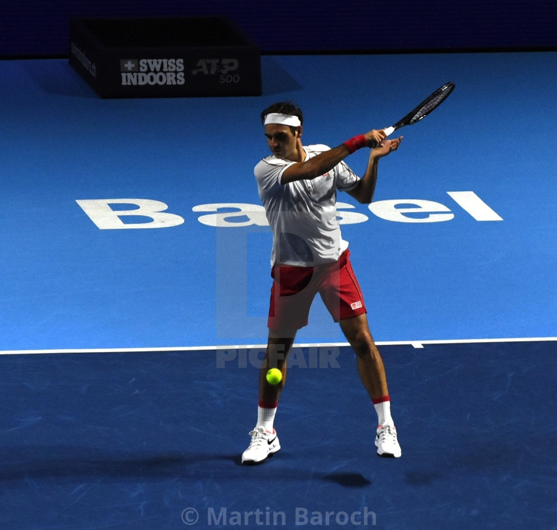 "Roger Federer Forehand 3.0" stock image