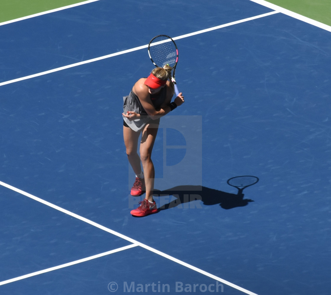 "Genie Bouchard Overhead" stock image