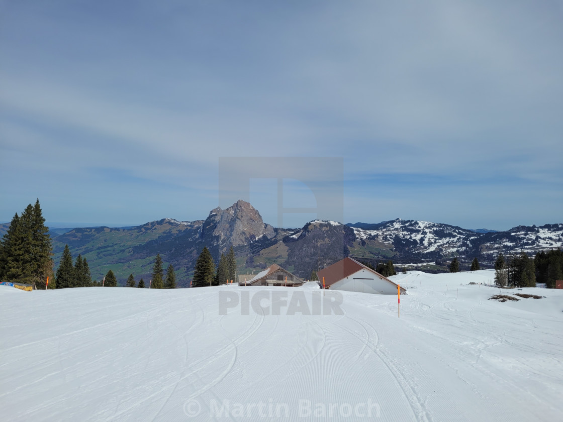 "Stoos spring skiing" stock image