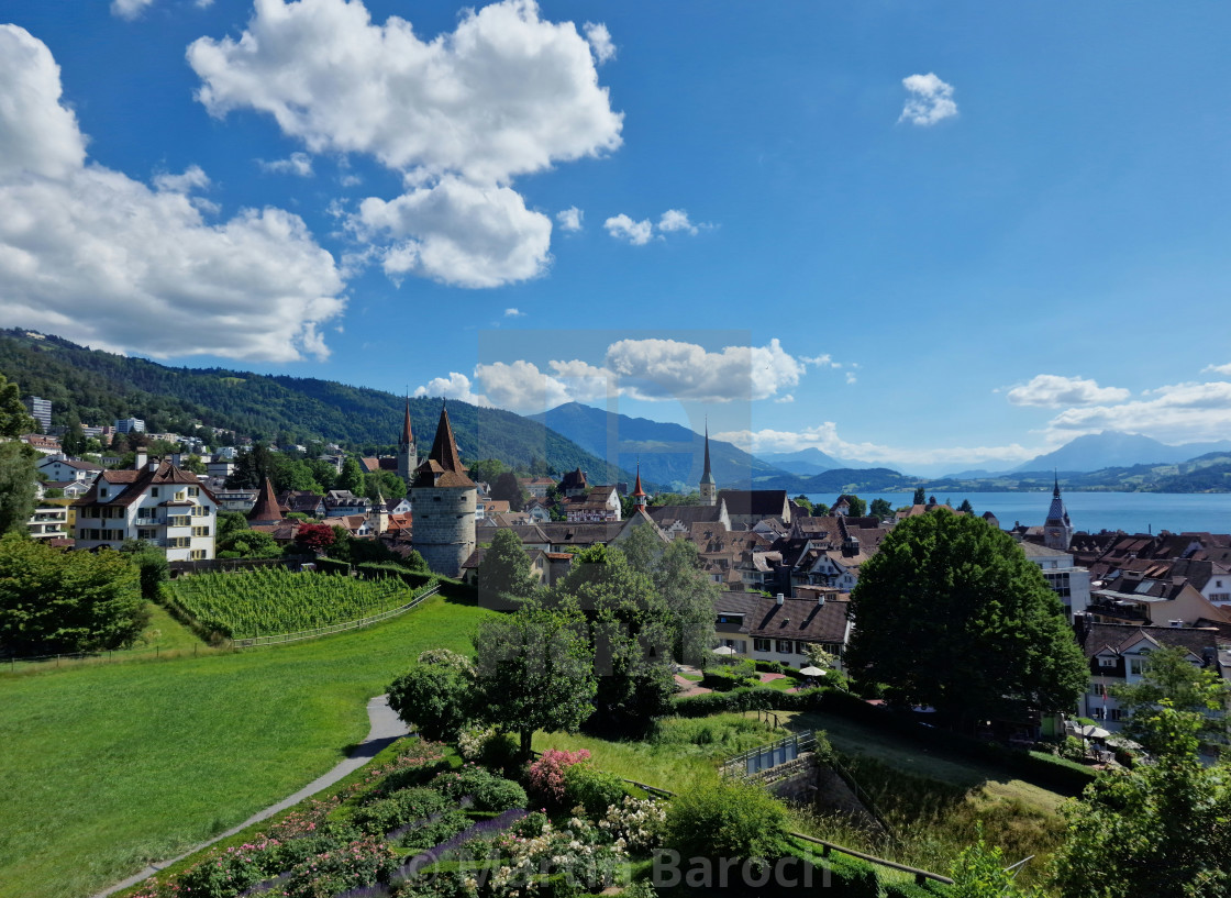 "Old Zug from above" stock image