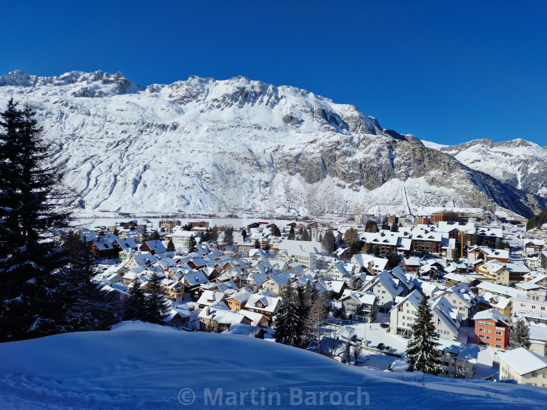 "Wintery Andermatt" stock image