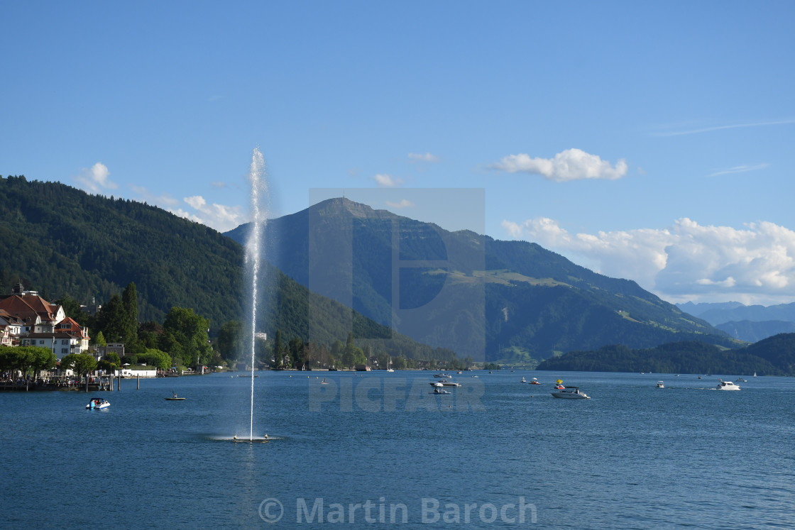 "Summer afternoon at Lake Zug" stock image
