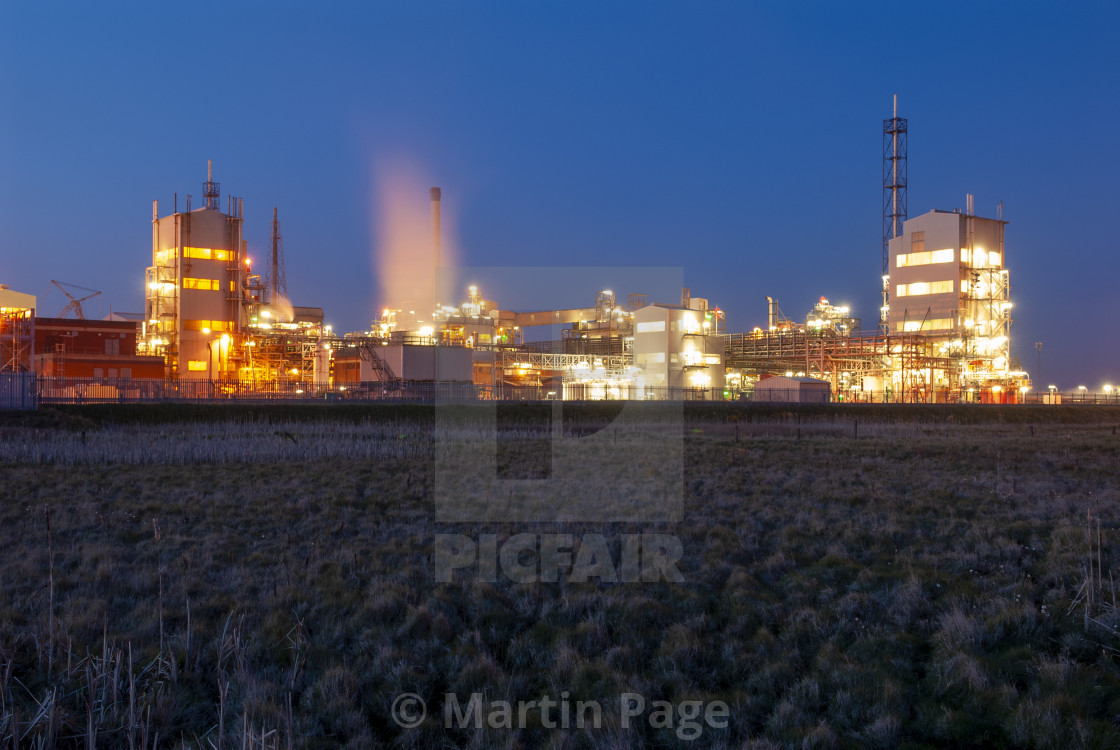 "Huntsman Tioxide Greatham Factory on Teeside, North England." stock image