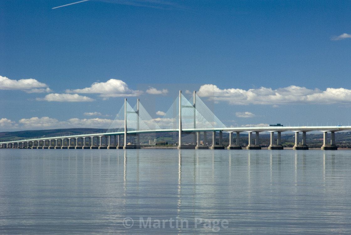 "The Second Severn Crossing, Gloucestershire and Monmouthshire." stock image