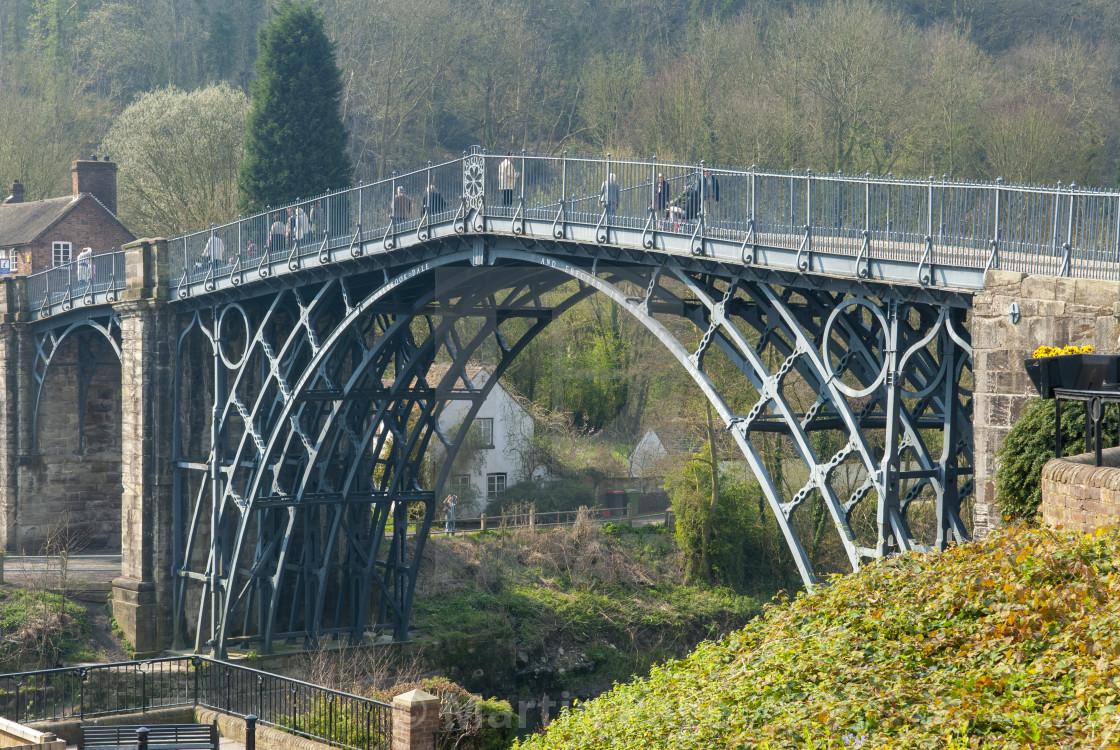 "The Iron Bridge at Ironbridge, Shropshire." stock image