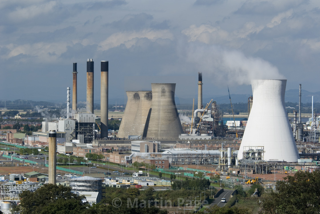 "Grangemouth Oil Refinery, Scotland." stock image