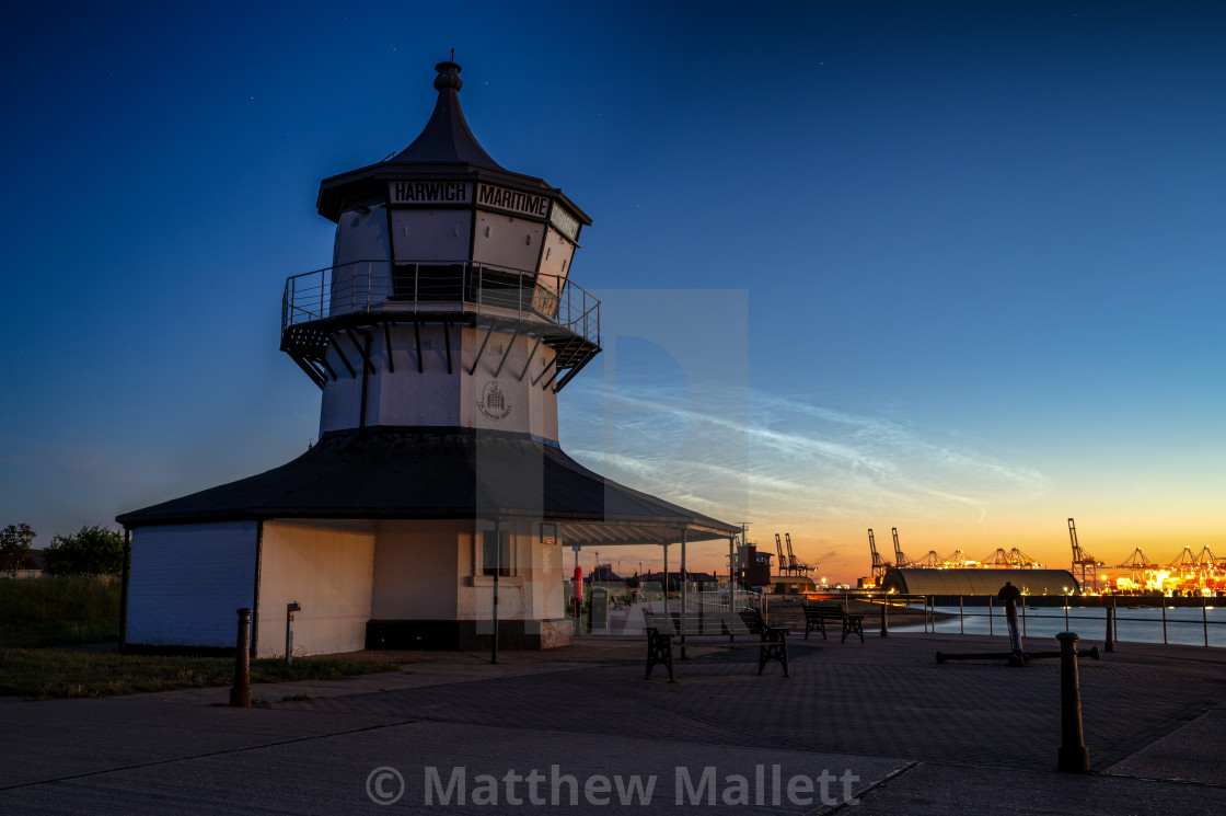 "Harwich Maritime Museum Noctilucent Clouds" stock image
