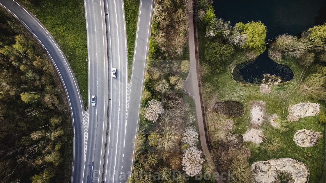 "A highway crossing a natural area" by Matthias De Boeck - $76.61 "A highway crossing a natural area" stock image
