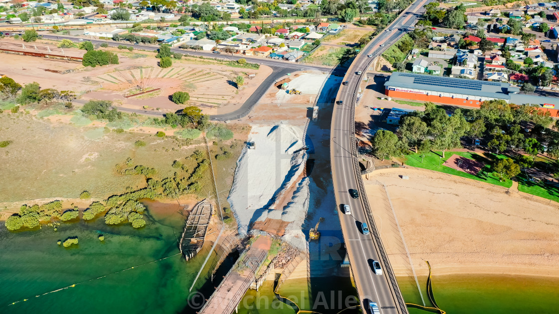 "Construction has begun on Port Augusta Bridge" by Michael Allen - $3.67 "Construction has begun on Port Augusta Bridge" stock image