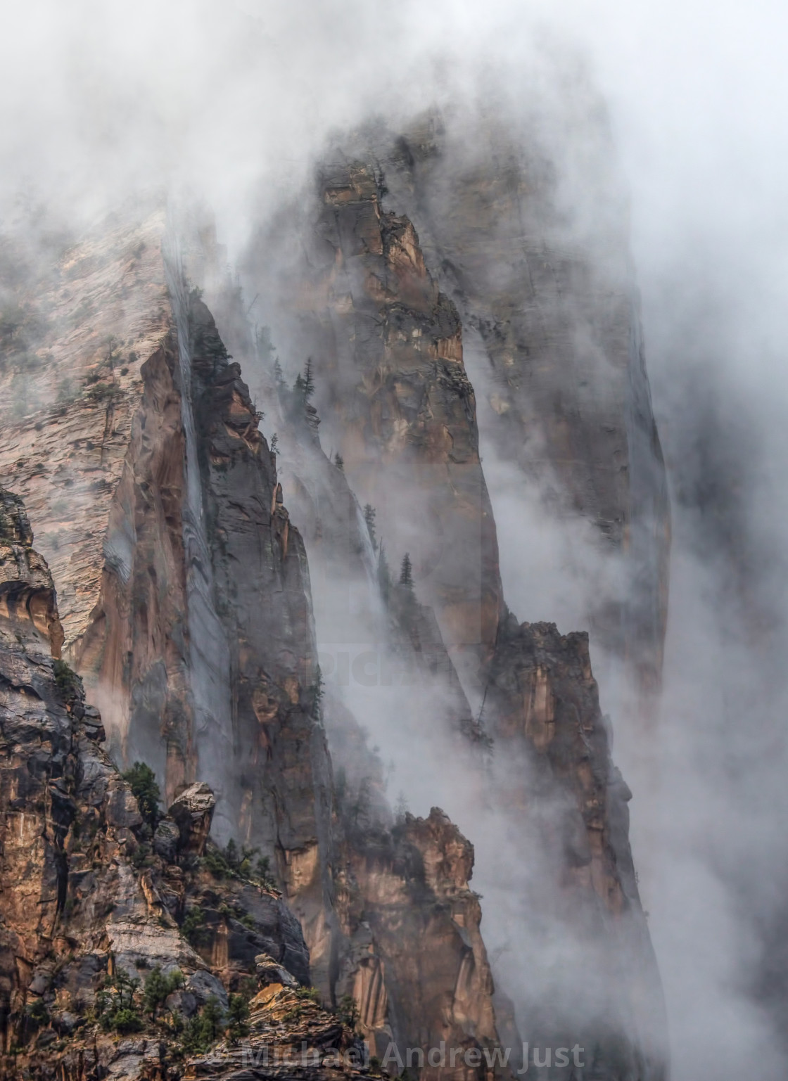 "Stormy Zion" stock image