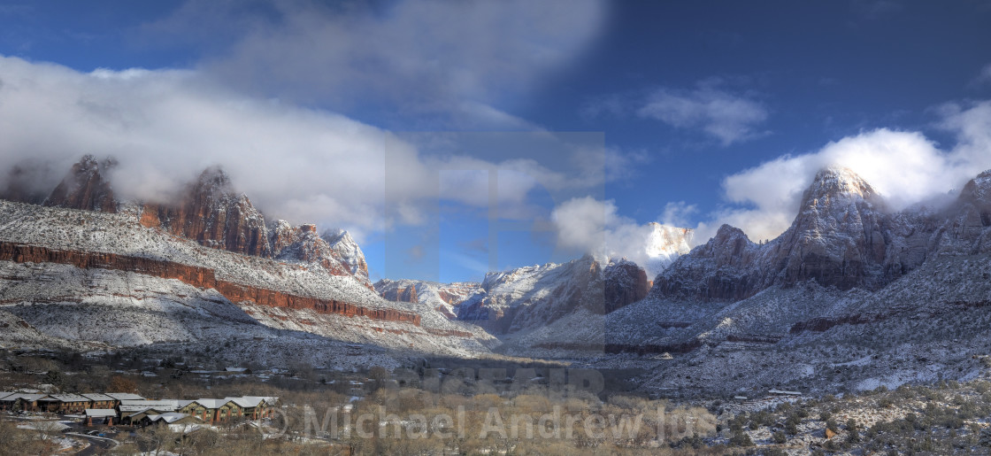 "Zion Winter" stock image