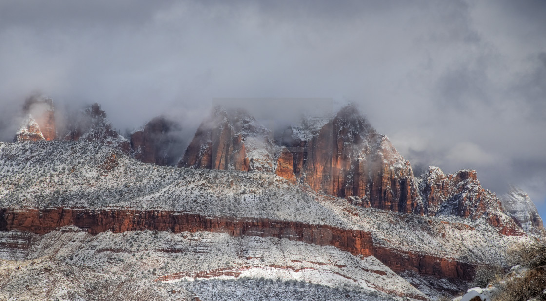 "Zion Winter" stock image